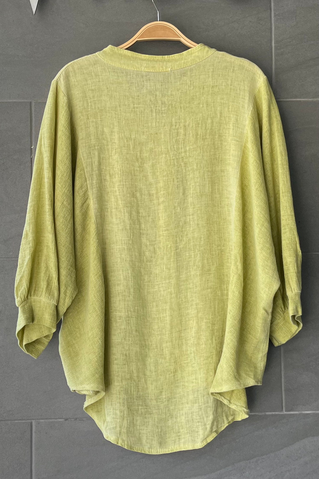 Meo Linen Ravenna Button Down Shirt (Lime)