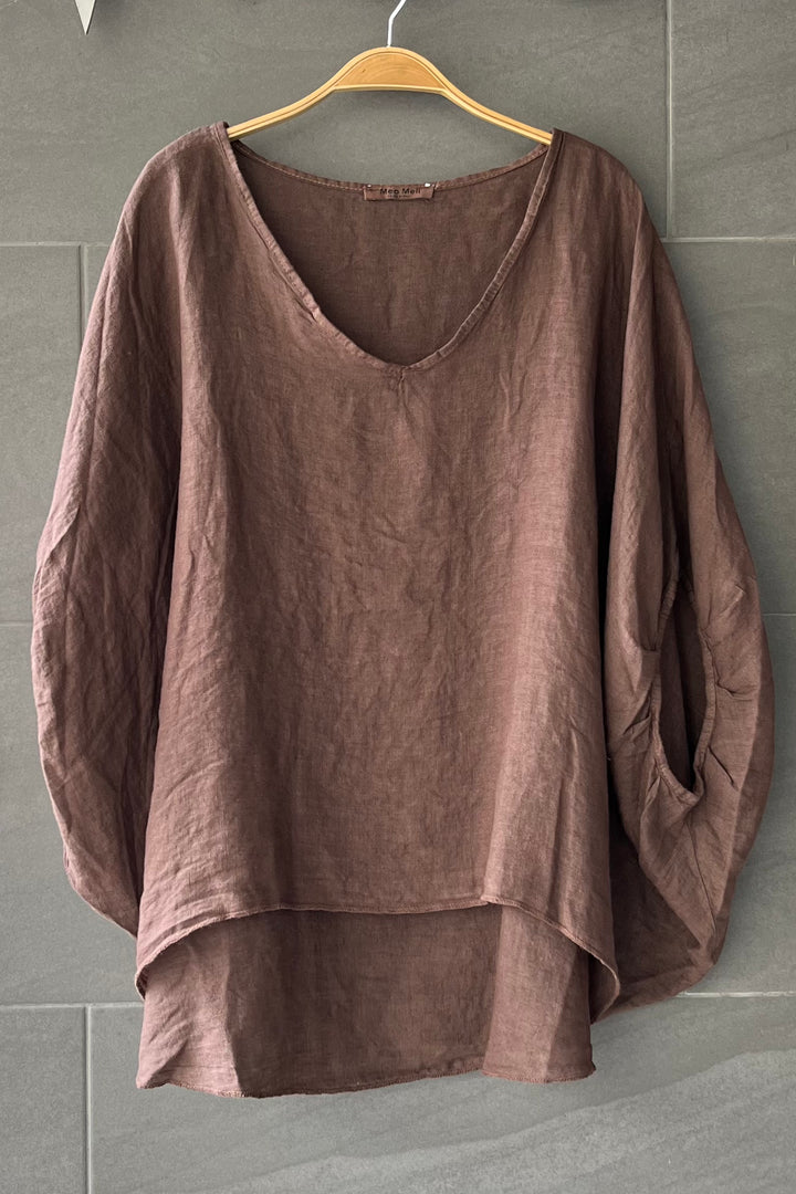 Meo Linen Cortina Tee (Coffee)