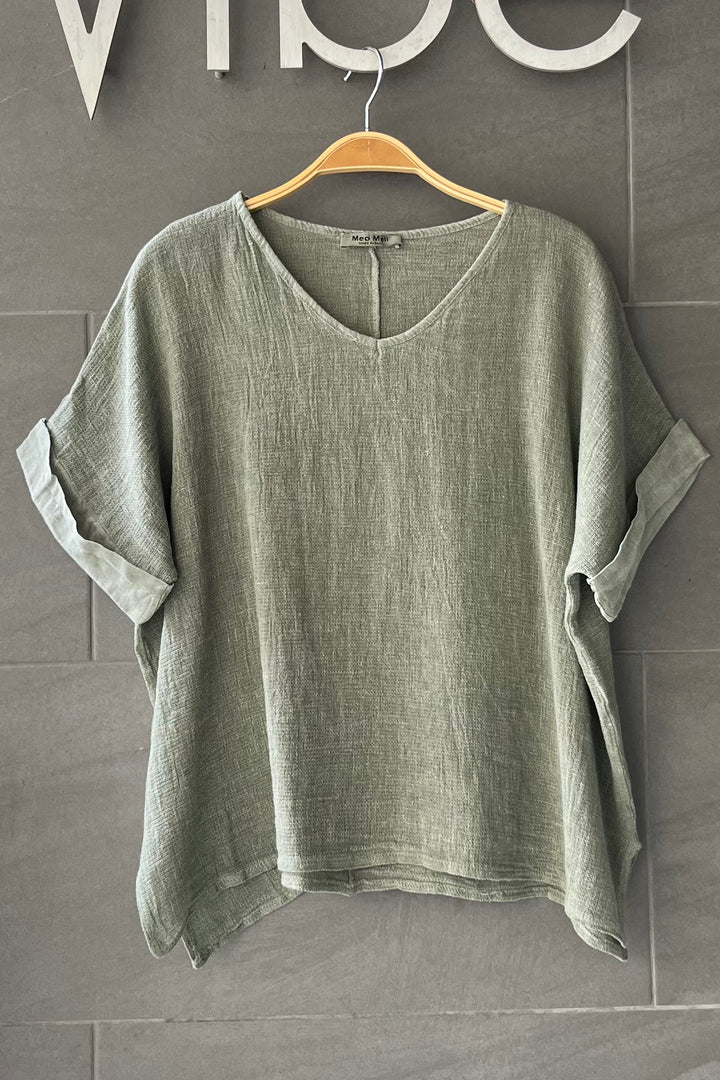 Meo Linen Tuscany Tee (Olive)