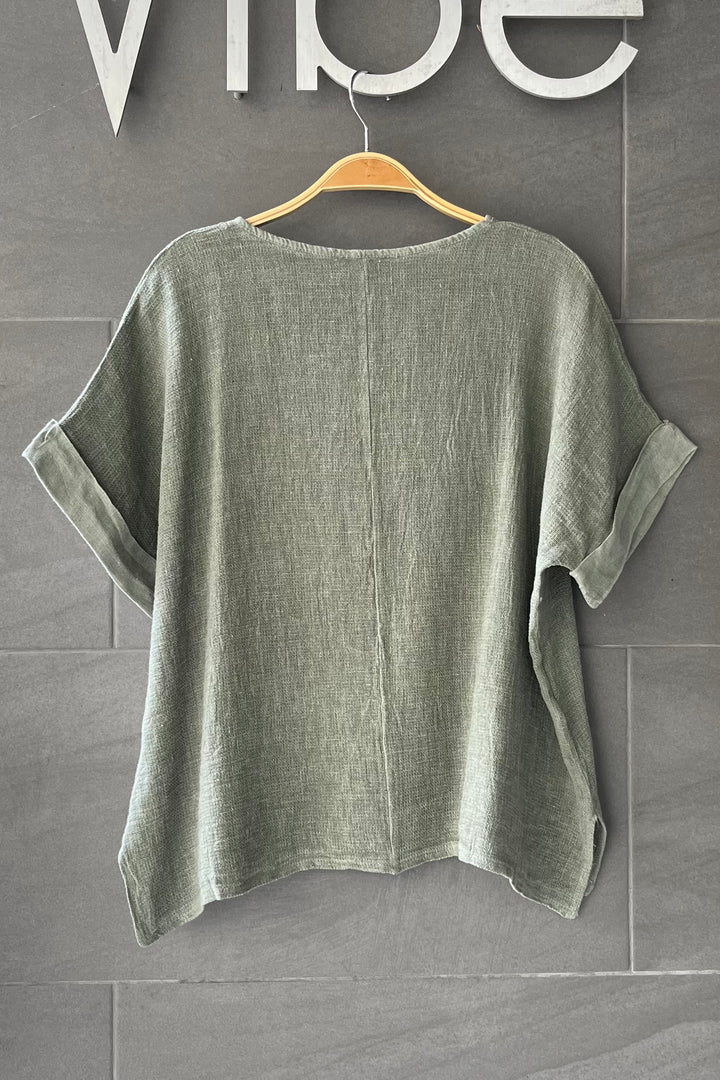 Meo Linen Tuscany Tee (Olive)