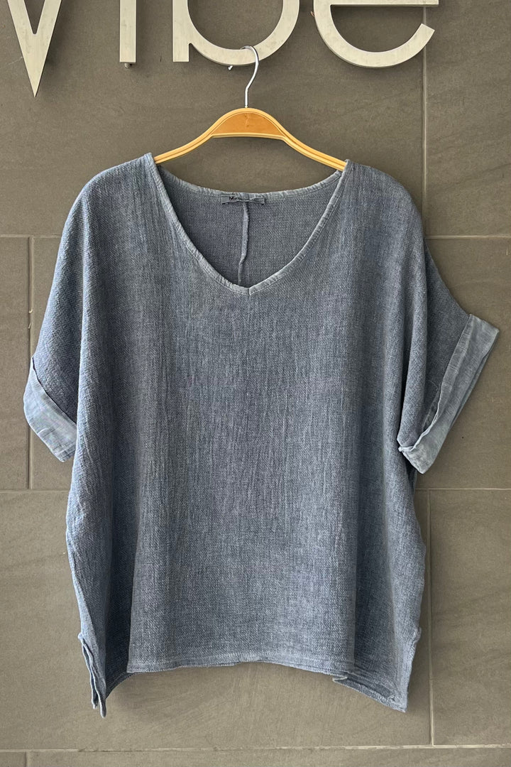 Meo Linen Tuscany Tee (Navy)