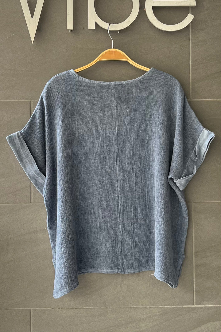 Meo Linen Tuscany Tee (Navy)