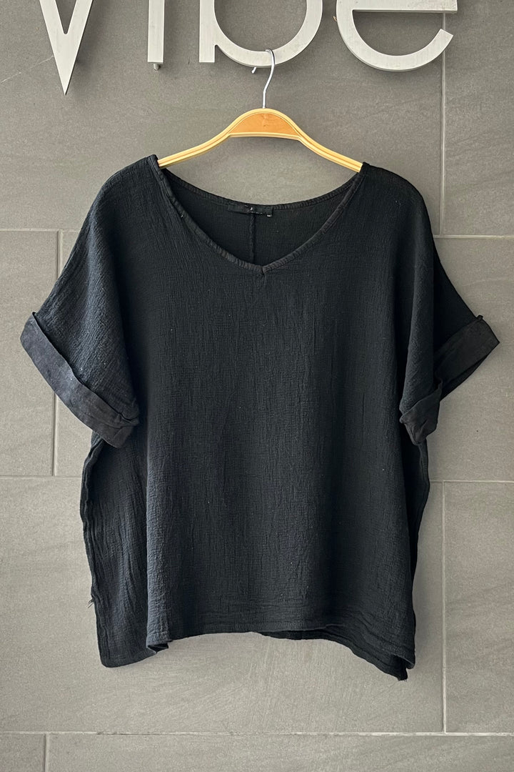 Meo Linen Tuscany Tee (Black)