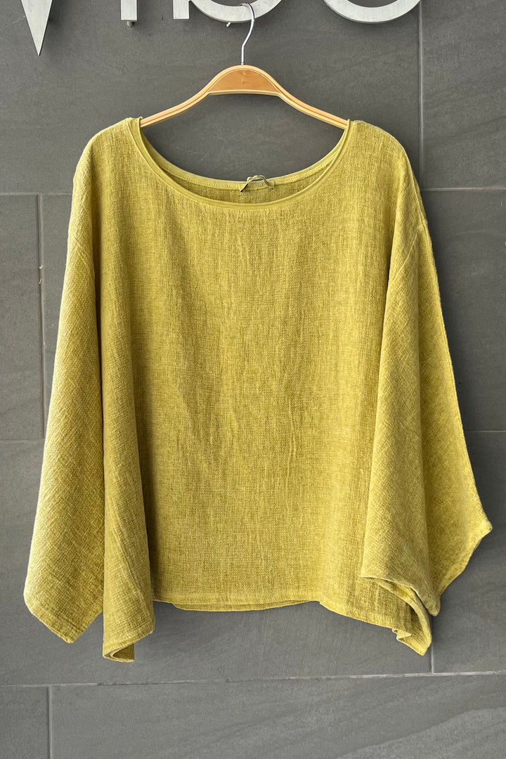 Meo Linen Boxy Dolman Tee (Dijon)