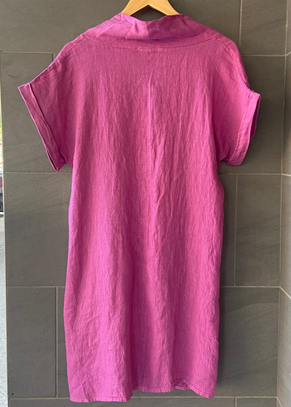meo linen pocket dress Meo Linen Pocket Dress TALL (Black) Vibe Apparel
