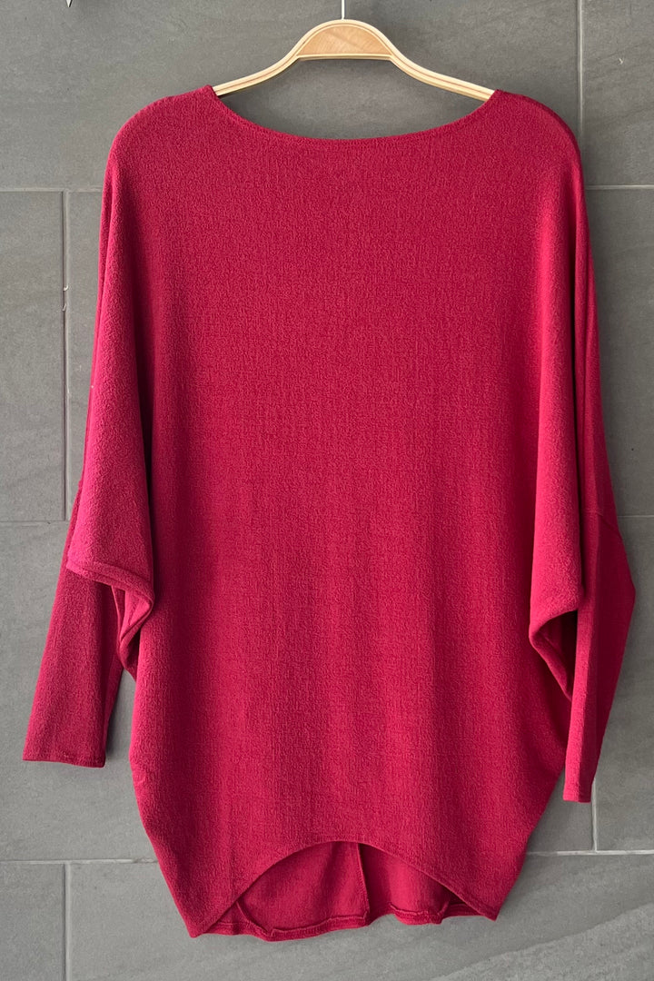 Jolie All Day Slouch Top (Wine)