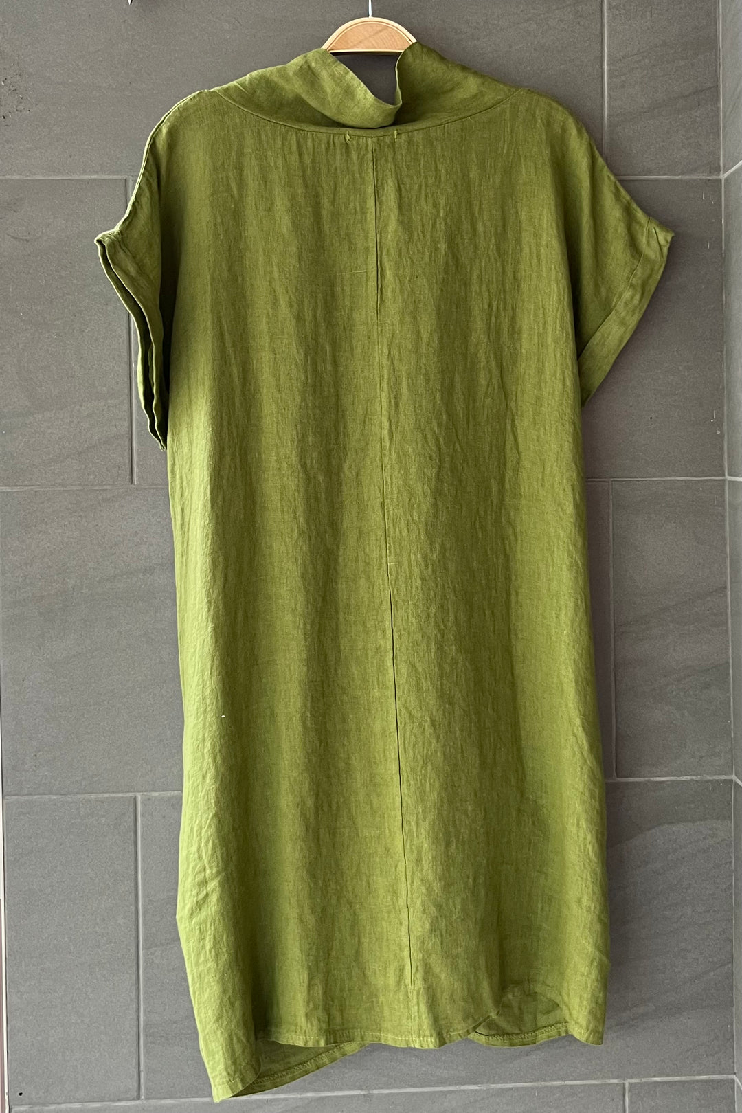 Meo Linen Pocket Dress (Fern Green)