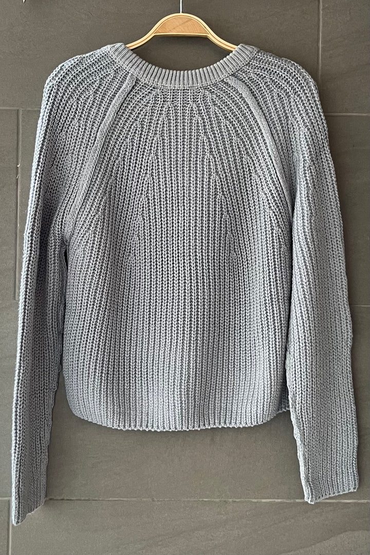 My Cozy Daphne Knit Cardigan (Grey Blue)
