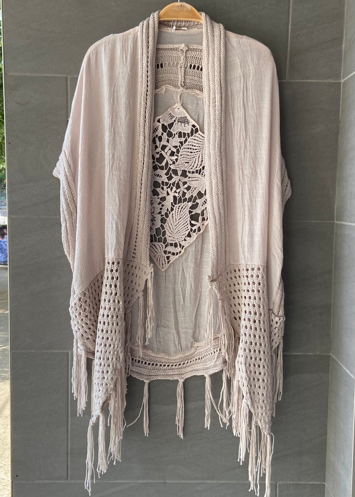 My Cozy Crochet Cardigan (Beige)