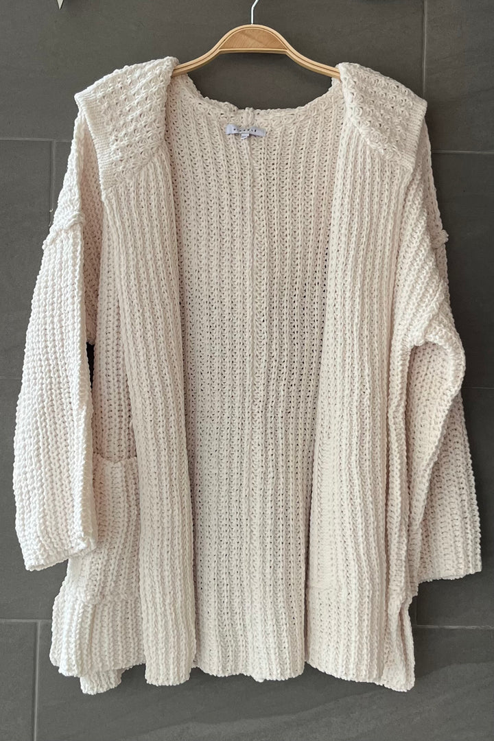 My Cozy Chenille Knit Cardigan (Ivory)