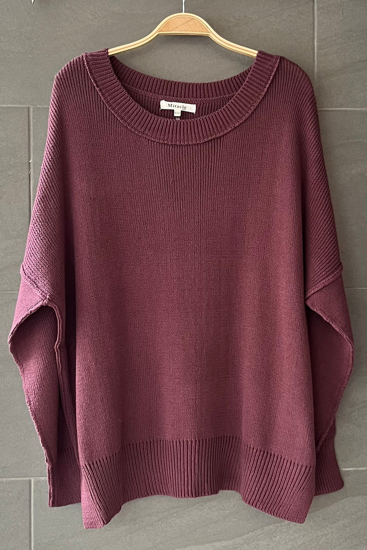 My Cozy At Home Sweater (Plum)