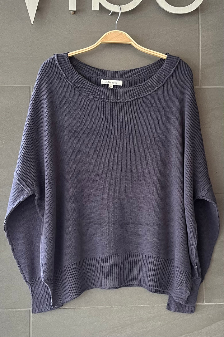My Cozy At Home Sweater (Blueberry)