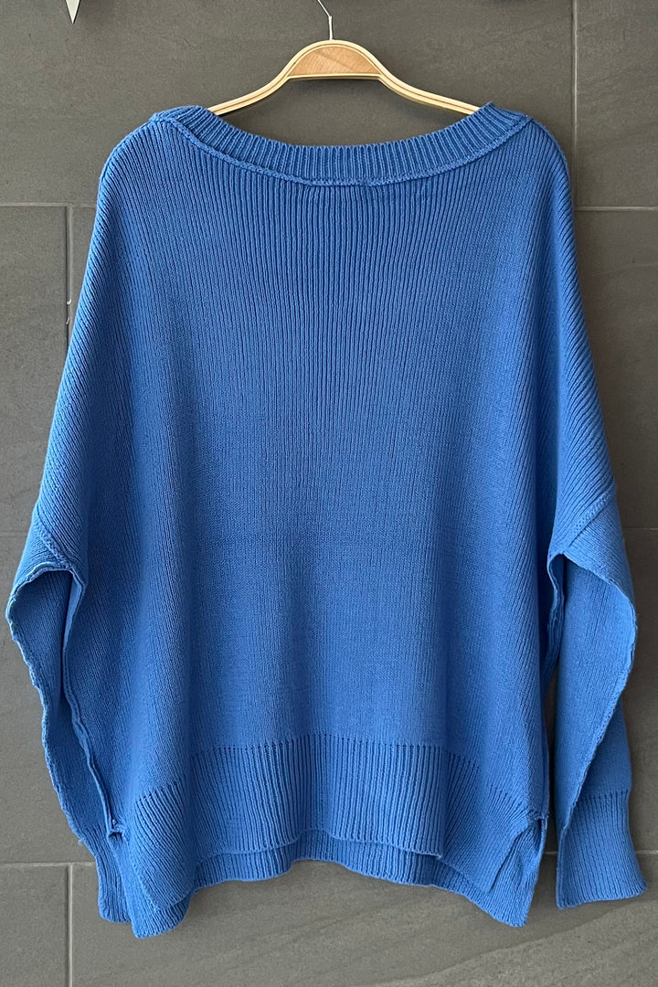 My Cozy At Home Sweater (Royal Blue)