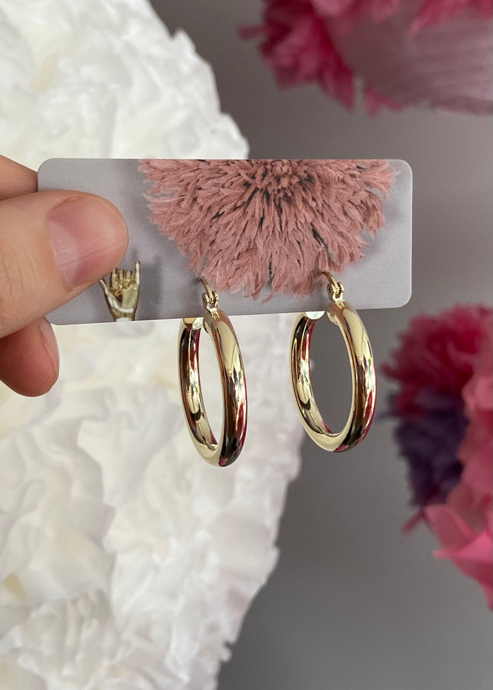Everyday Chunky Gold Hoops