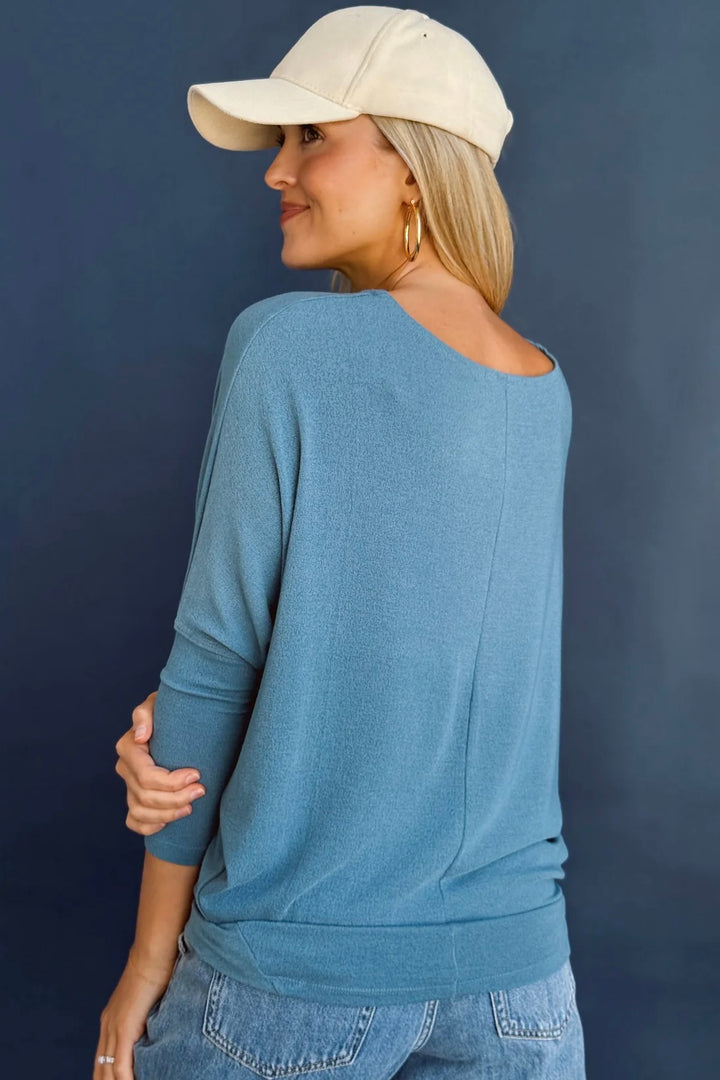 Jolie All Day Slouch Top (Denim Blue)
