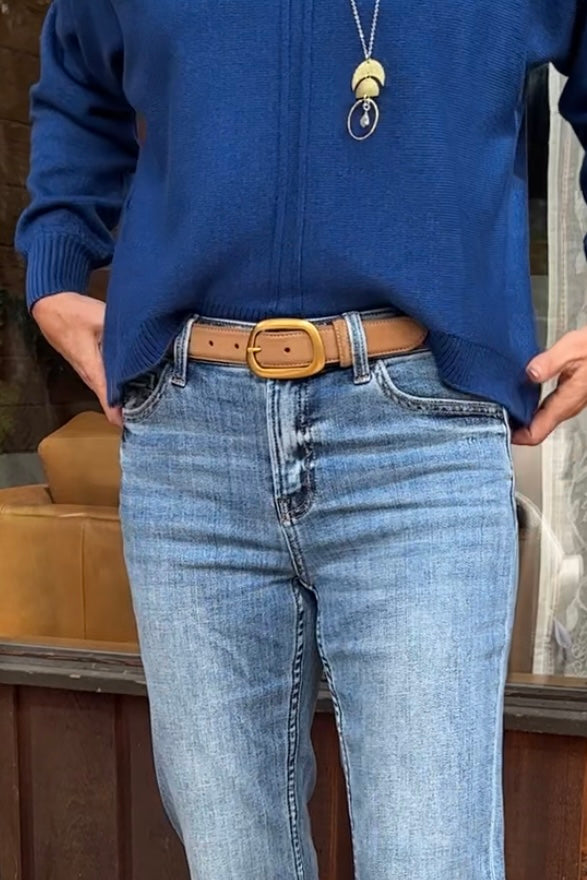 Most Wanted Suede Leather Belt (Camel)
