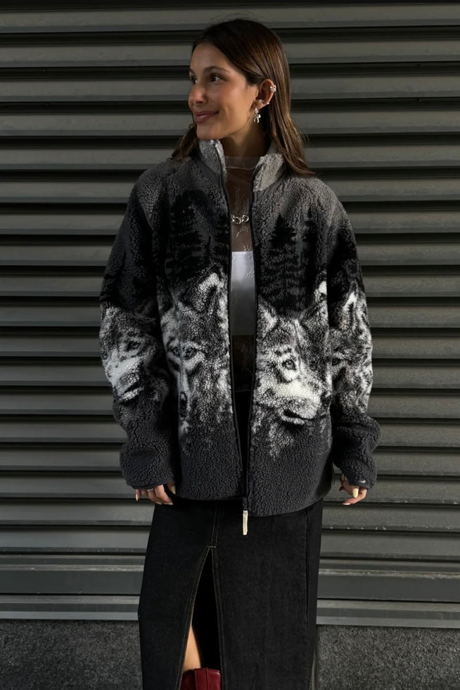Kuwalla Sherpa Fleece Jacket (Wolf Pack)
