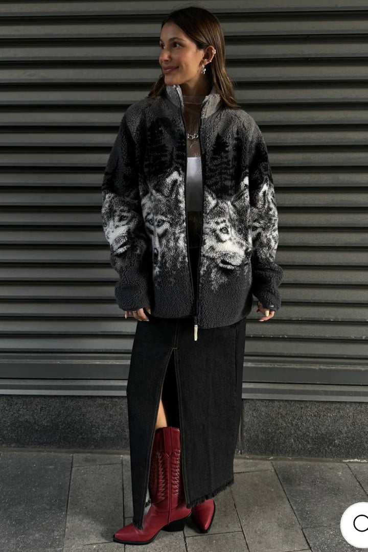Kuwalla Sherpa Fleece Jacket (Wolf Pack)