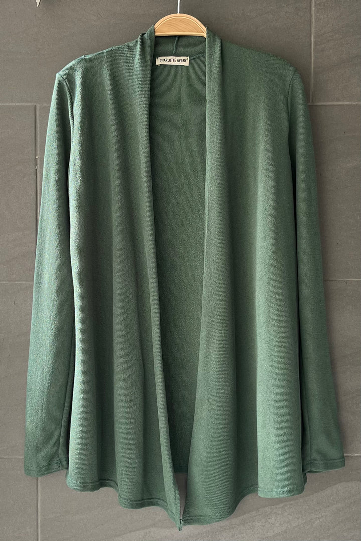 Jolie Light Knit Cardigan (Forest)