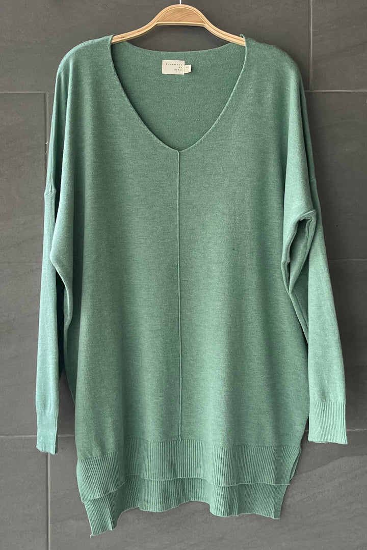 Comfy As Can Be Sweater (Heather Sage)