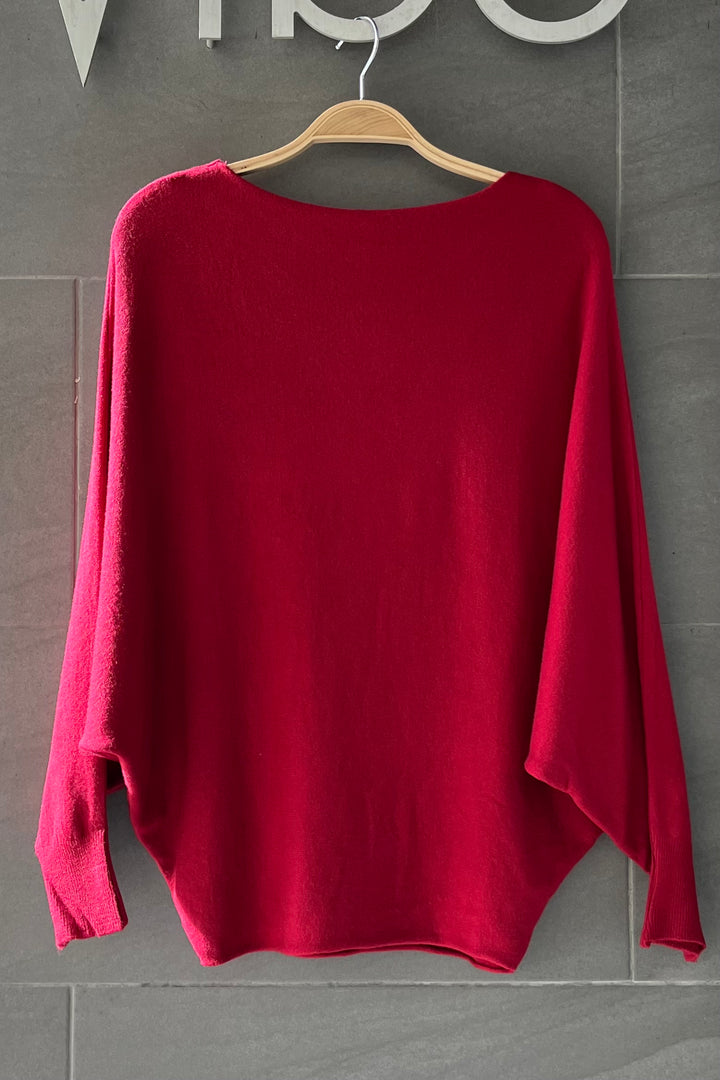 Meo Dolman Sweater (Dark Red)