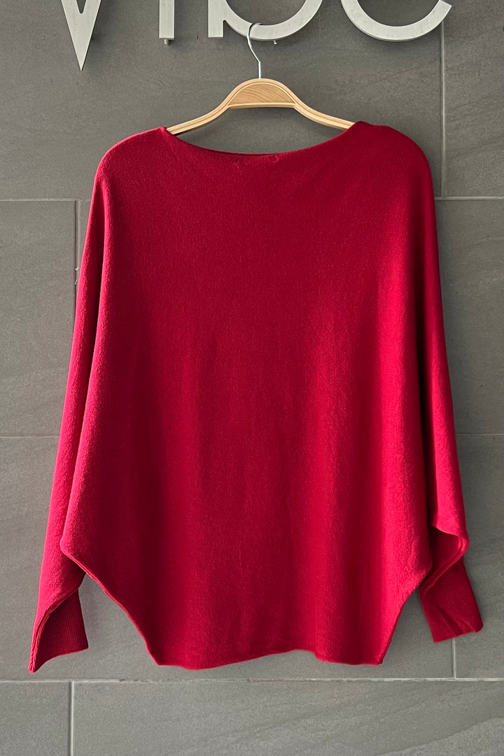 Meo Dolman Sweater (Dark Red)