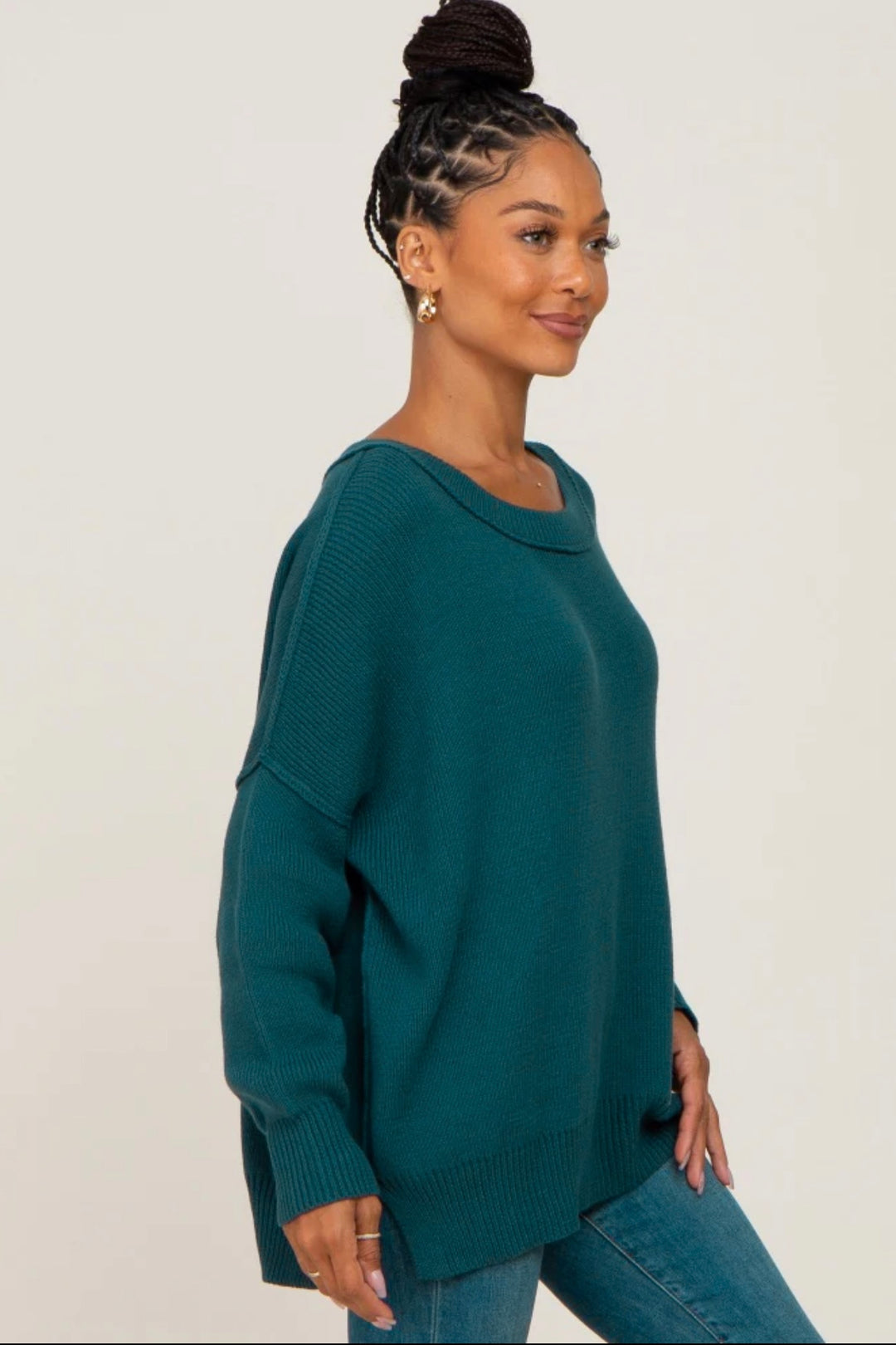 My Cozy At Home Sweater (Teal)