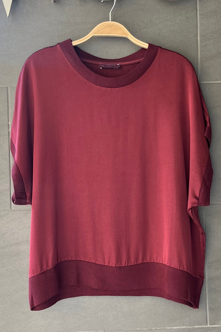 Meo Satin Margot Tee (Burgundy)