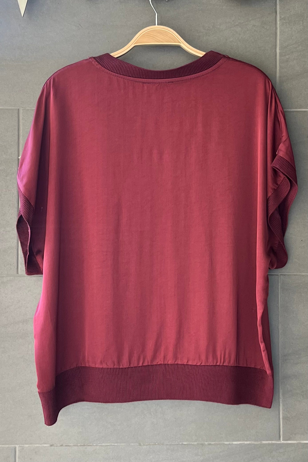 Meo Satin Margot Tee (Burgundy)
