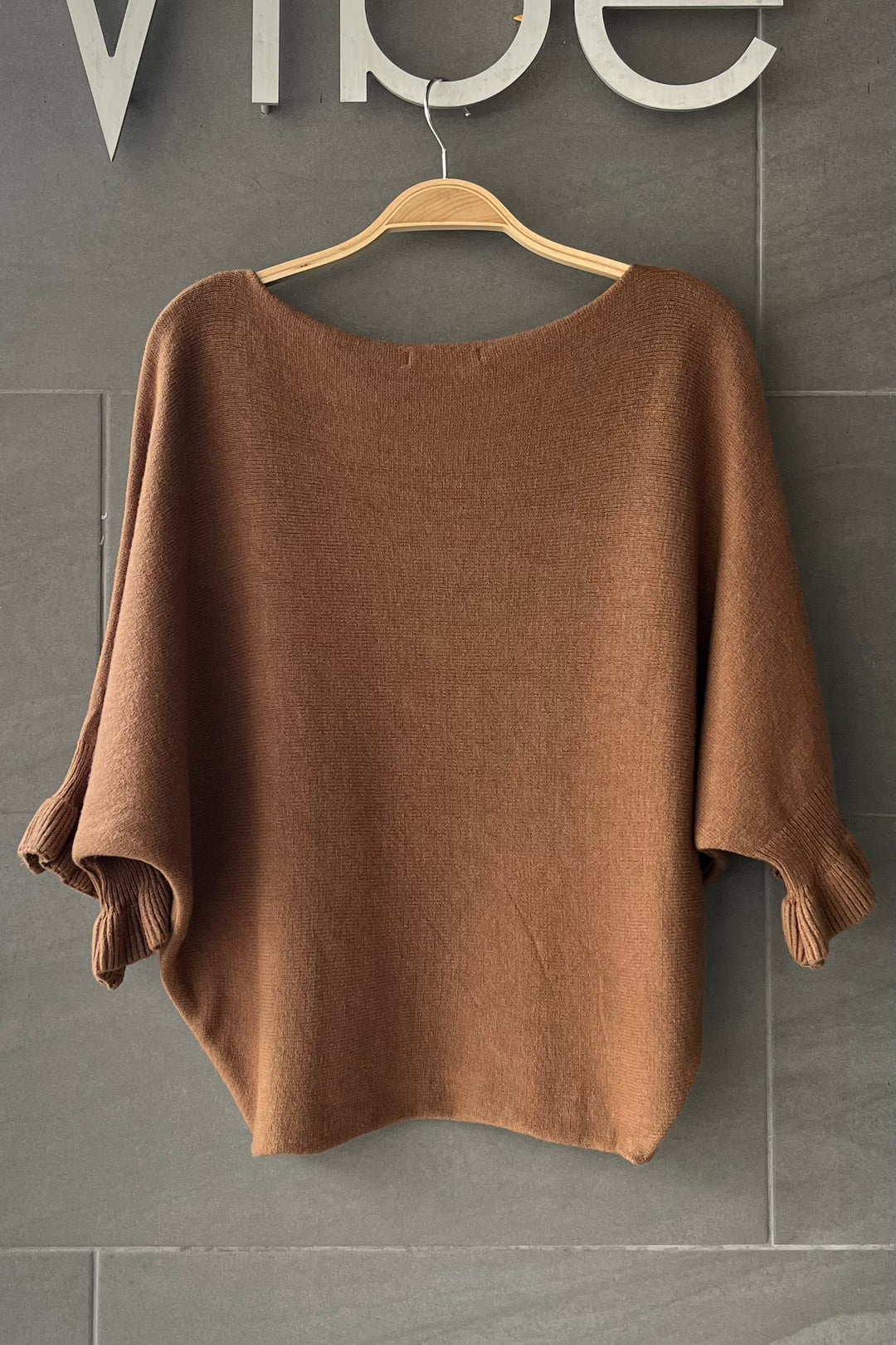 Meo Knit Flutter Sweater (Tobacco)
