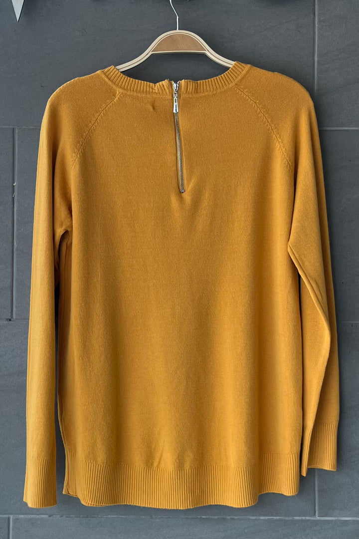 Meo Knit Zipper Sweater (Mustard)