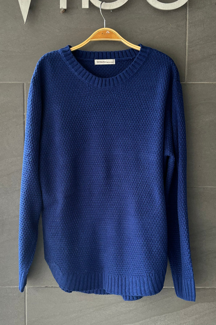 Zen Waffle Sweater (Navy)