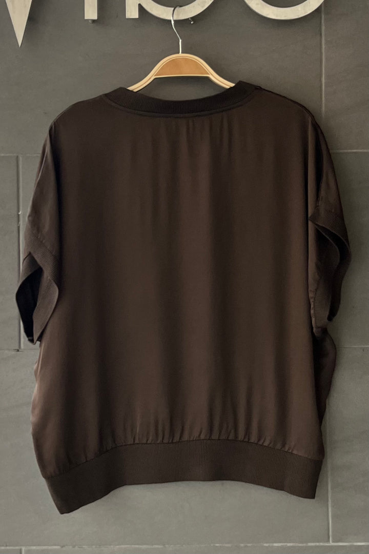 Meo Satin Margot Tee (Dark Brown)