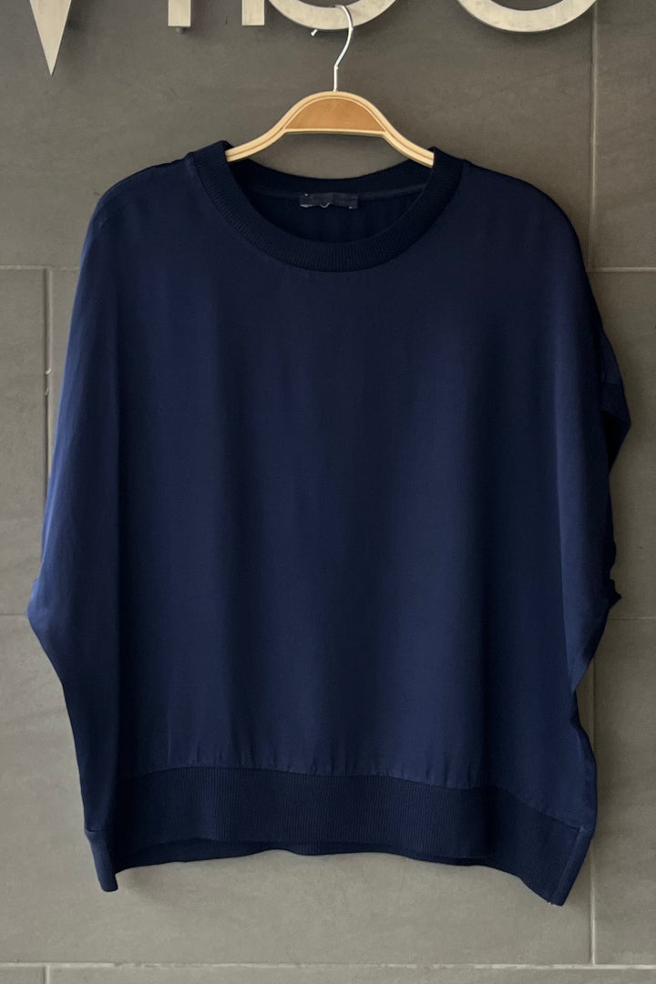 Meo Satin Margot Tee (Navy)
