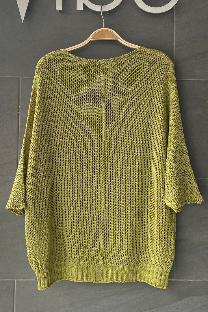 Meo Loose Knit Sweater (Avocado)