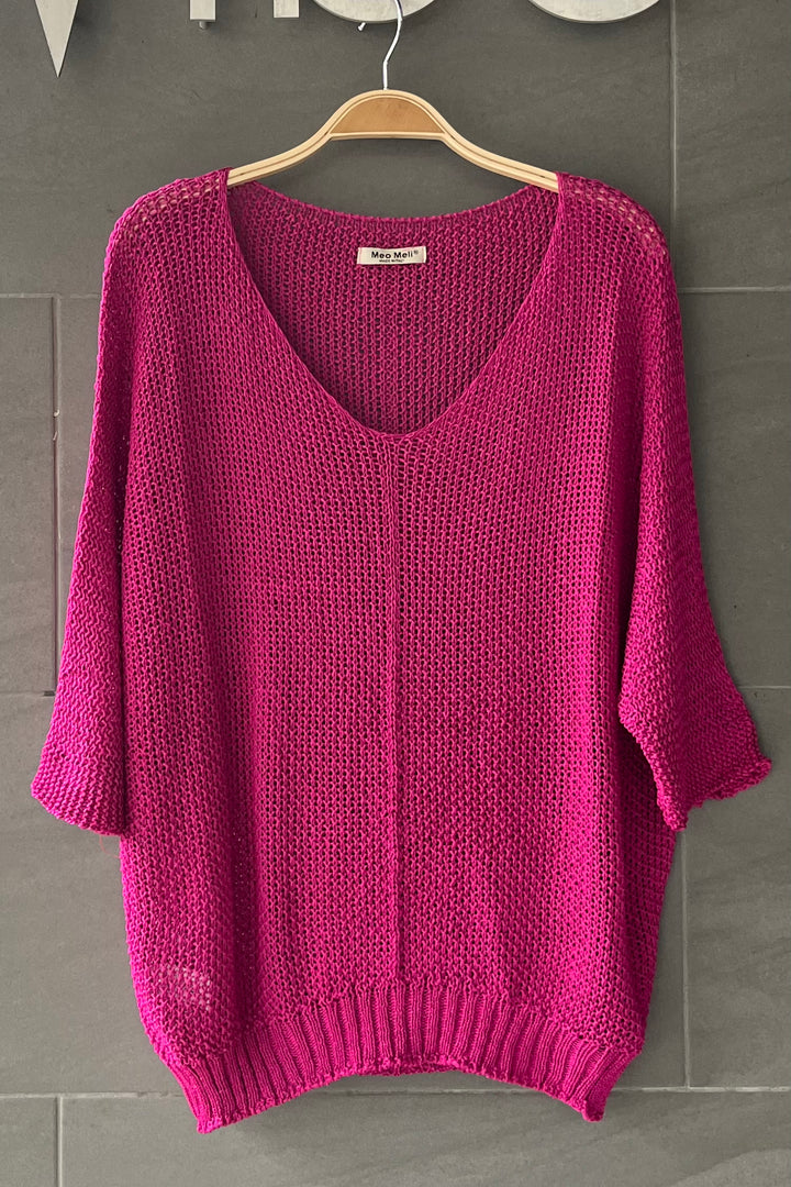 Meo Loose Knit Sweater (Orchid)