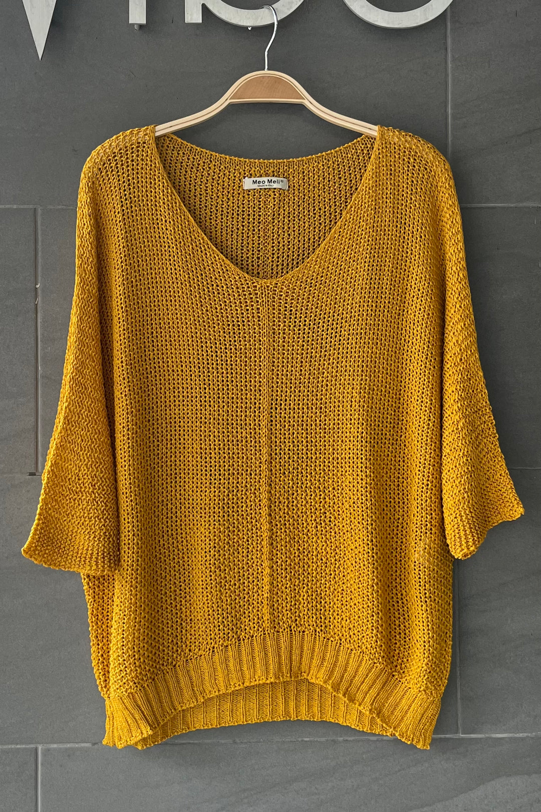 Meo Loose Knit Sweater (Gold)