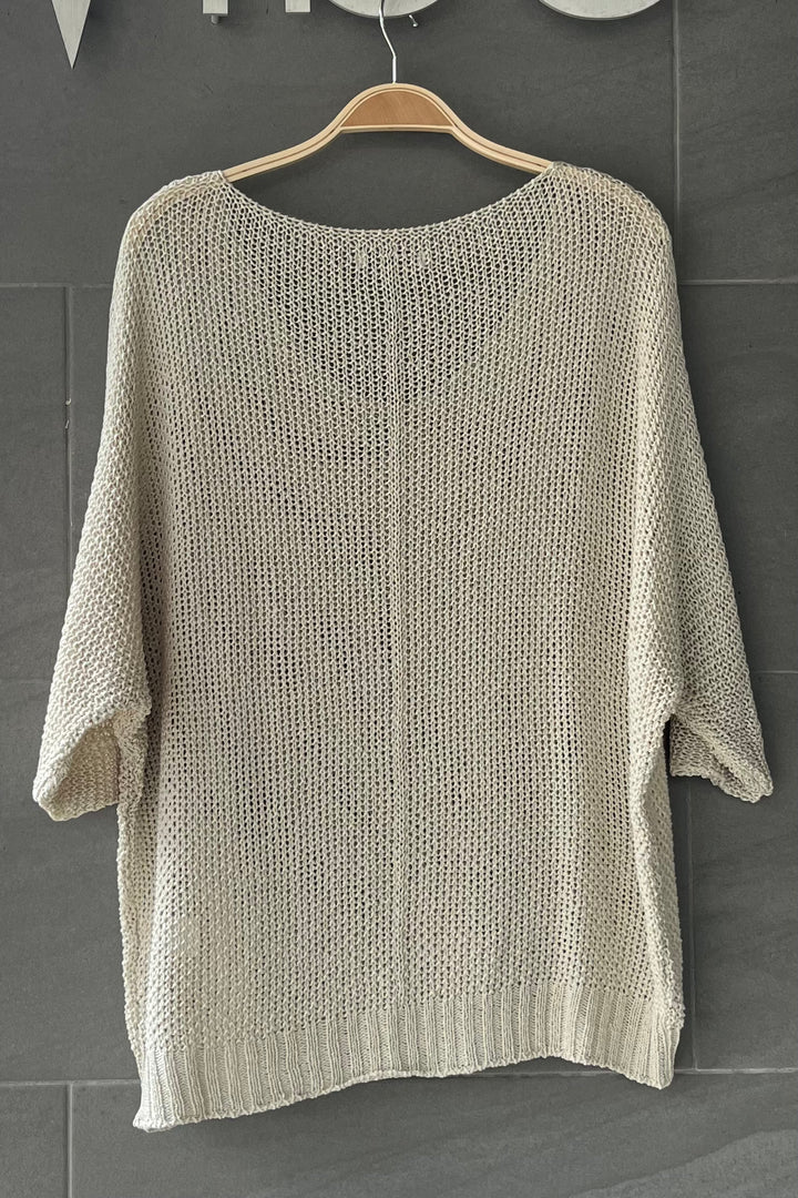 Meo Loose Knit Sweater (Beige)