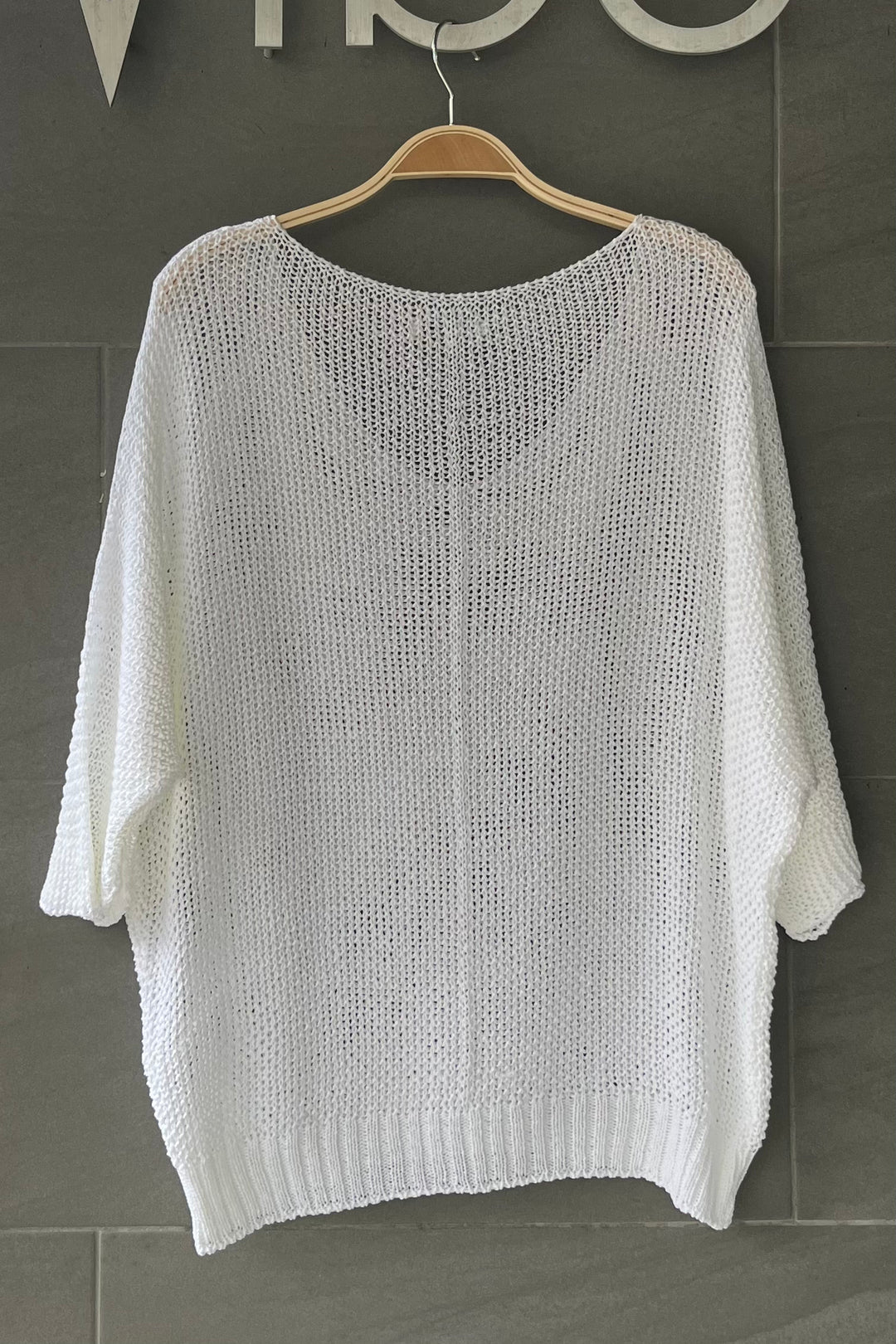 Meo Loose Knit Sweater (White)