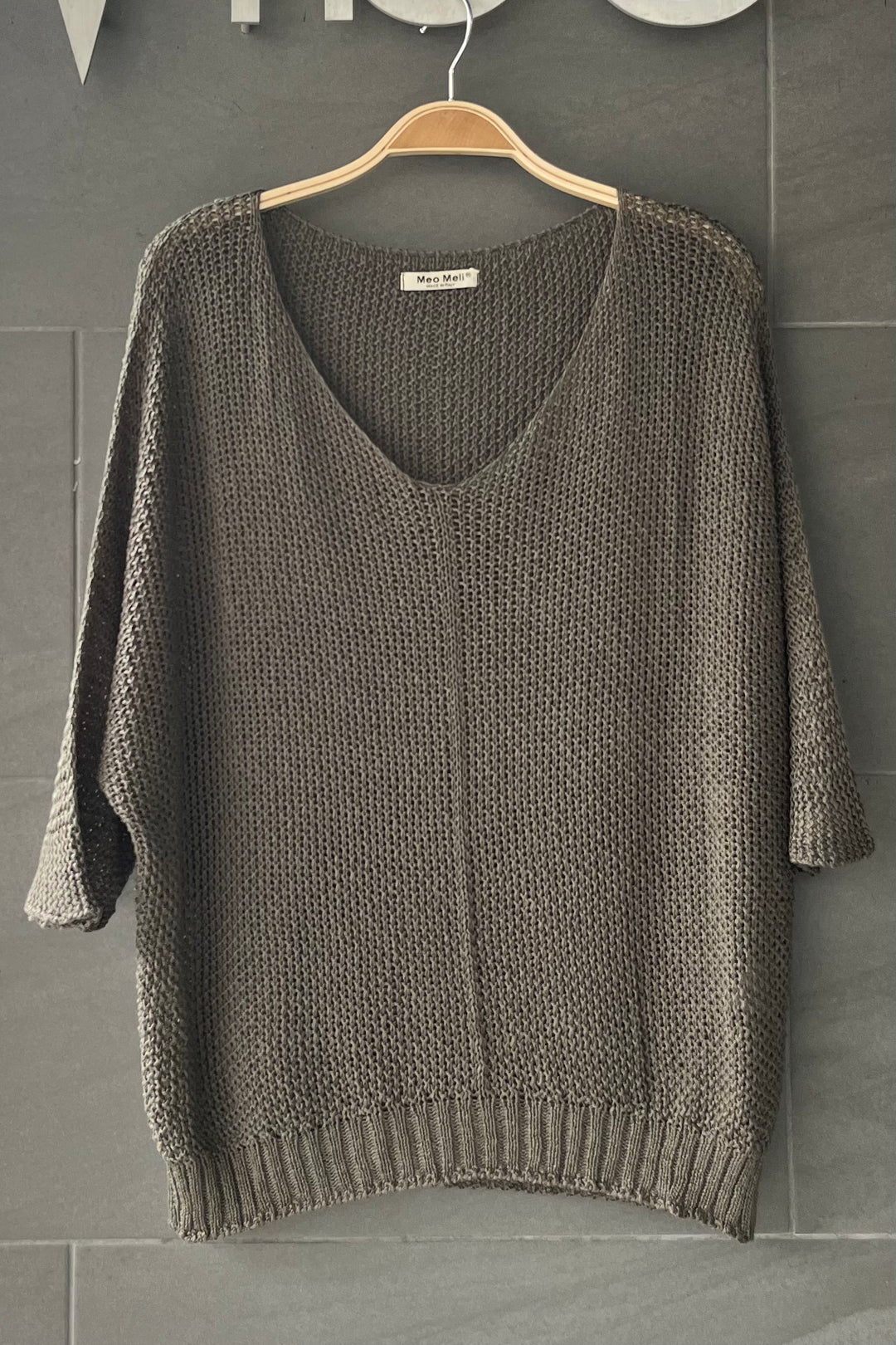 Meo Loose Knit Sweater (Olive)