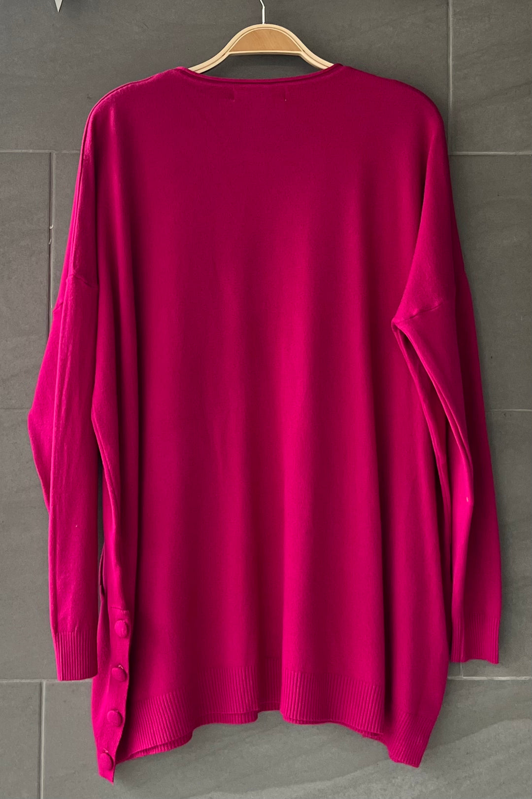 Meo Soft Knit Pocket Tunic (Magenta)