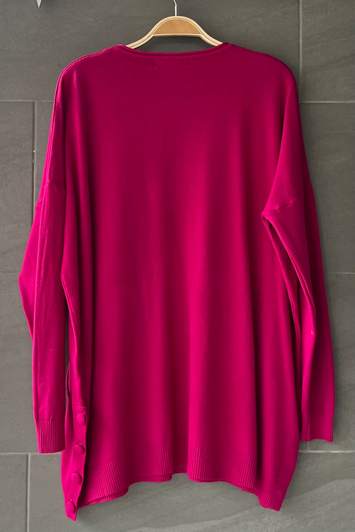 Meo Soft Knit Pocket Tunic (Magenta)