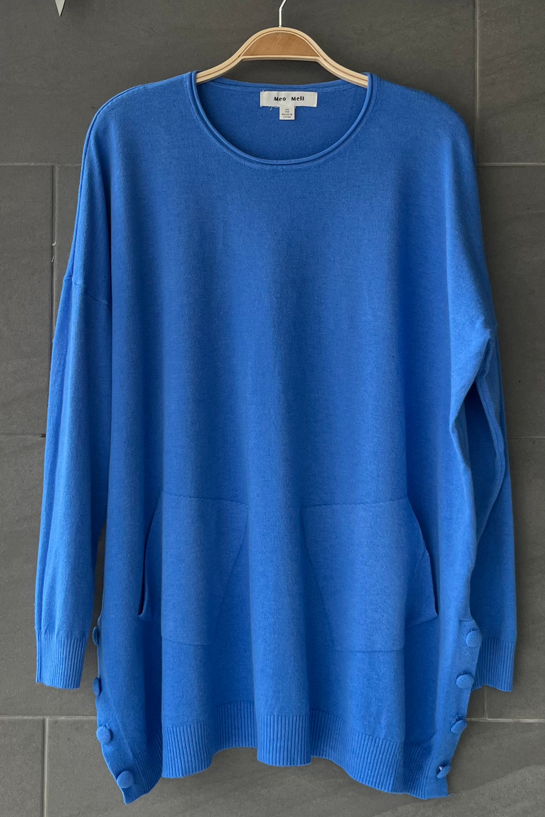 Meo Soft Knit Pocket Tunic (Azure)