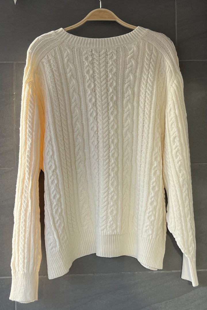 My Cozy Heritage Knit Sweater (Cream)