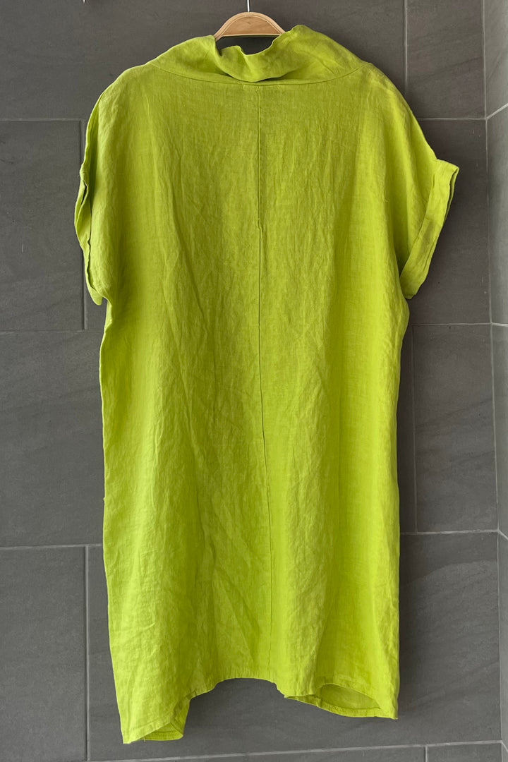 Meo Linen Pocket Dress (Citron)