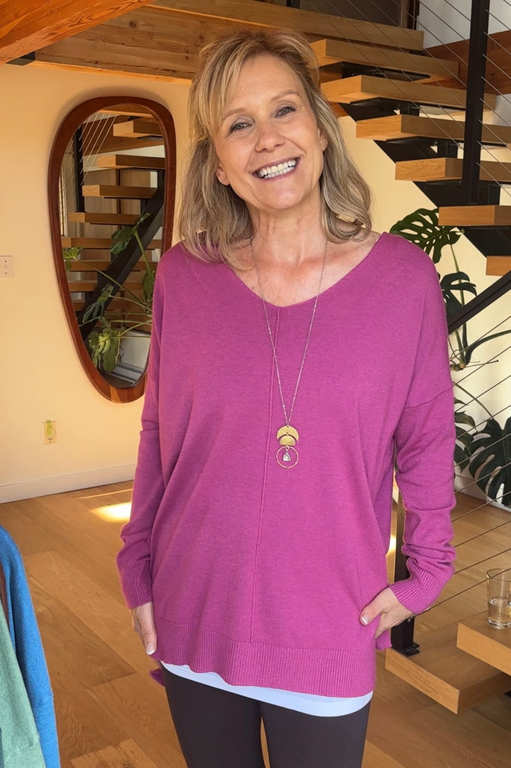 Comfy As Can Be Sweater (Hibiscus)