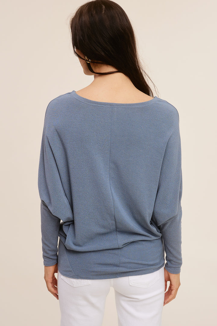 Jolie All Day Slouch Top (Blue Grey)