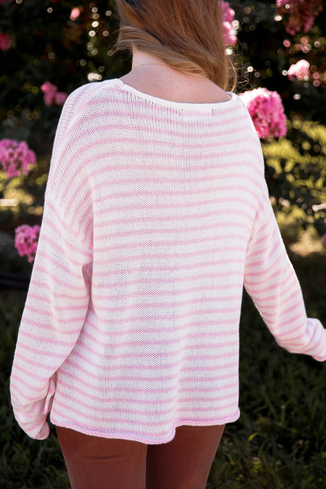 My Cozy Seraphina Striped Sweater (Blush Pink)