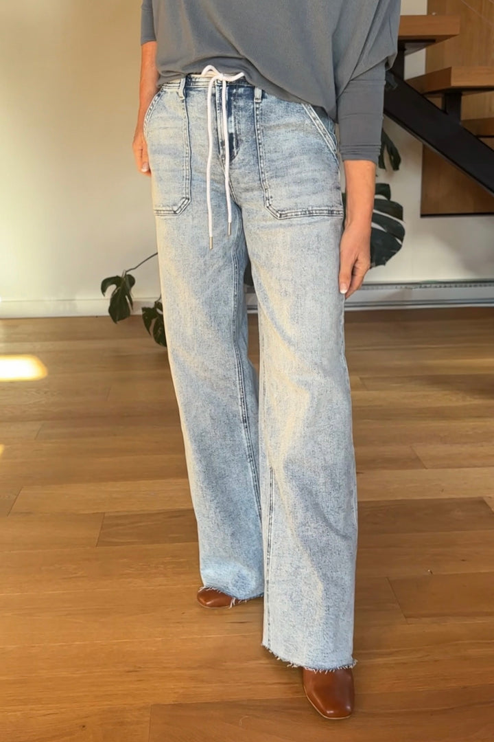 Flying Monkey Wide Leg Tie Jean