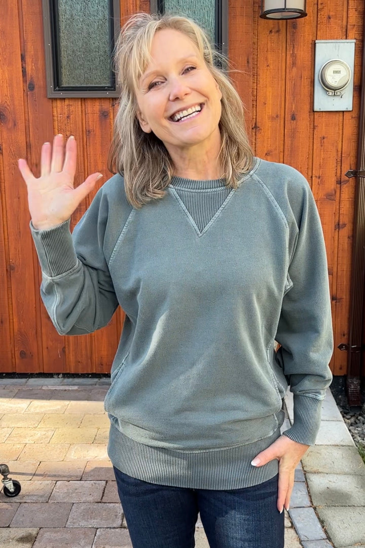 Zen French Terry Sweatshirt (Dusty Teal)